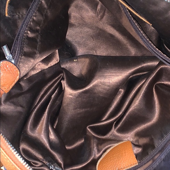 Natural toned leather tote, satchel crossbody bag. - Picture 6 of 6